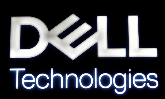 A logo of Dell Technologies is seen at the Mobile World Congress in Barcelona, Spain, on Feb. 28, 2018. (Yves Herman/Reuters)