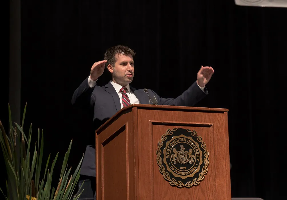 : Ian Easton, a research fellow at the Project 2049 Institute speaks during the Taiwanese American Conference/East Coast conference (TACEC) at West Chester University, in West Chester, Pennsylvania, on July 2, 2018. (Paul Huang/The Epoch Times)