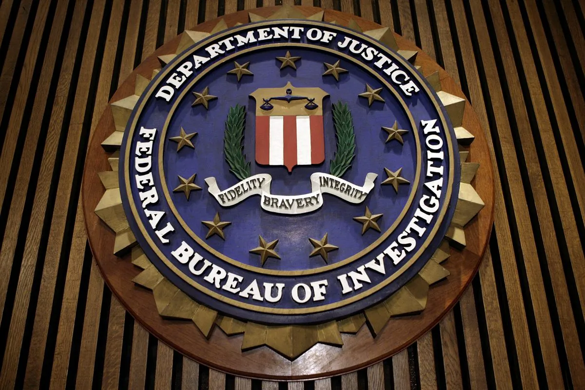 The seal of the F.B.I. hangs in the Flag Room at the bureau's headquaters in Washington on March 9, 2007. (Chip Somodevilla/Getty Images)