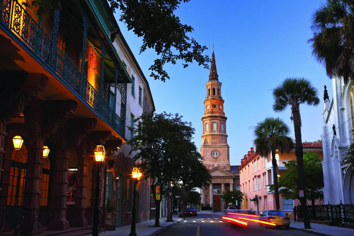 The Dock Street Theatre in the historic French Quarter district of downtown Charleston, South Carolina. (Courtesy of Explore Charleston)