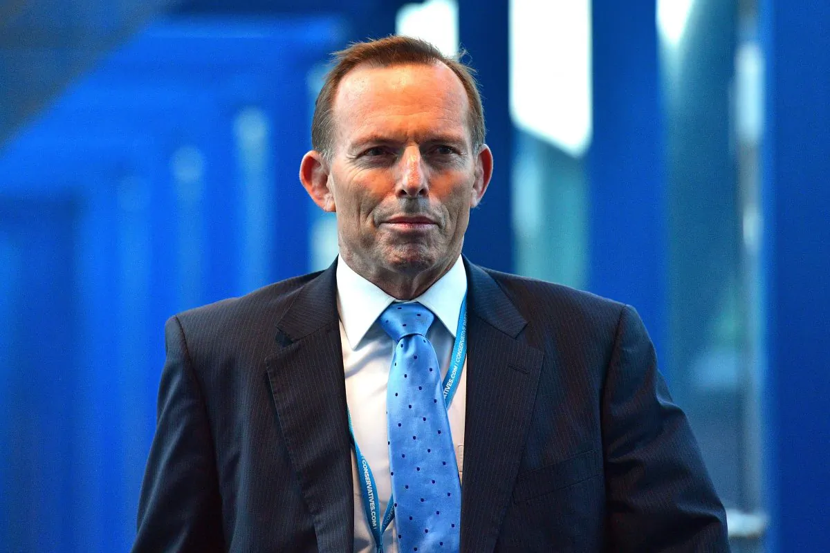 Former Prime Minister of Australia, Tony Abbott arrives for the fourth day of the Conservative Party Conference 2016 at the ICC Birmingham on Oct. 5, 2016 in Birmingham, England. (Carl Court/Getty Images)