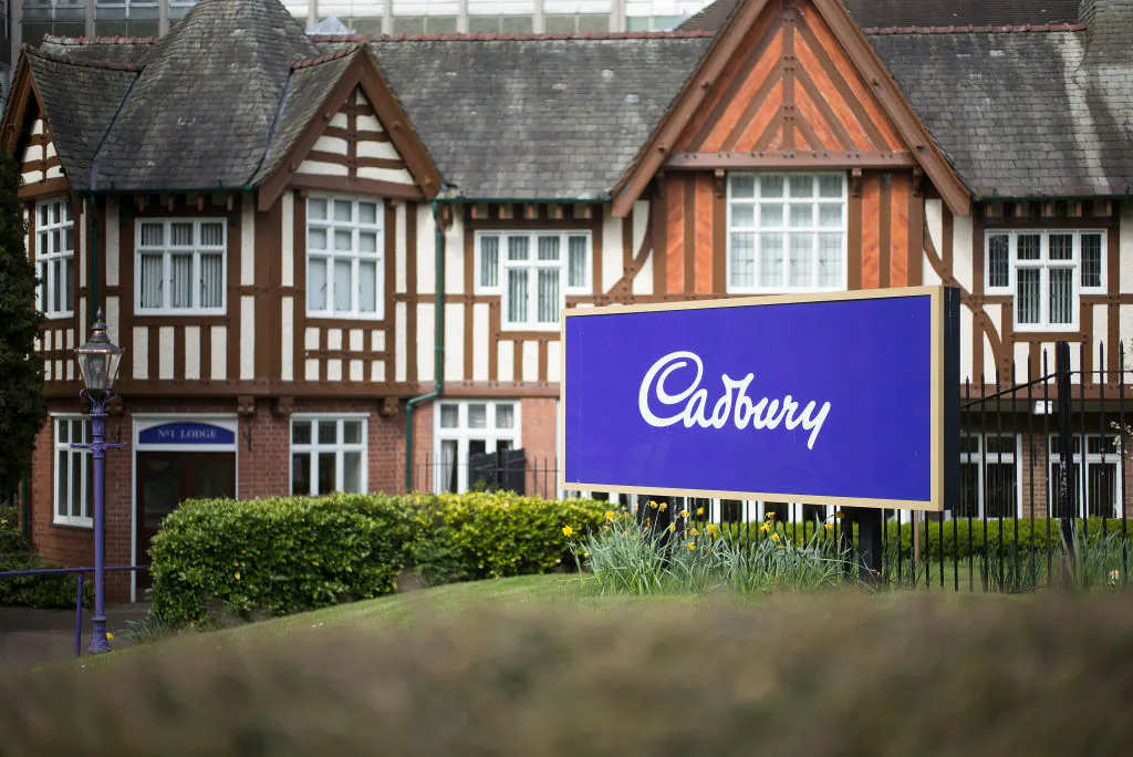 The entrance to the Cadbury factory in Bournville on April 5, 2017 in Birmingham, United Kingdom. (Christopher Furlong/Getty Images)