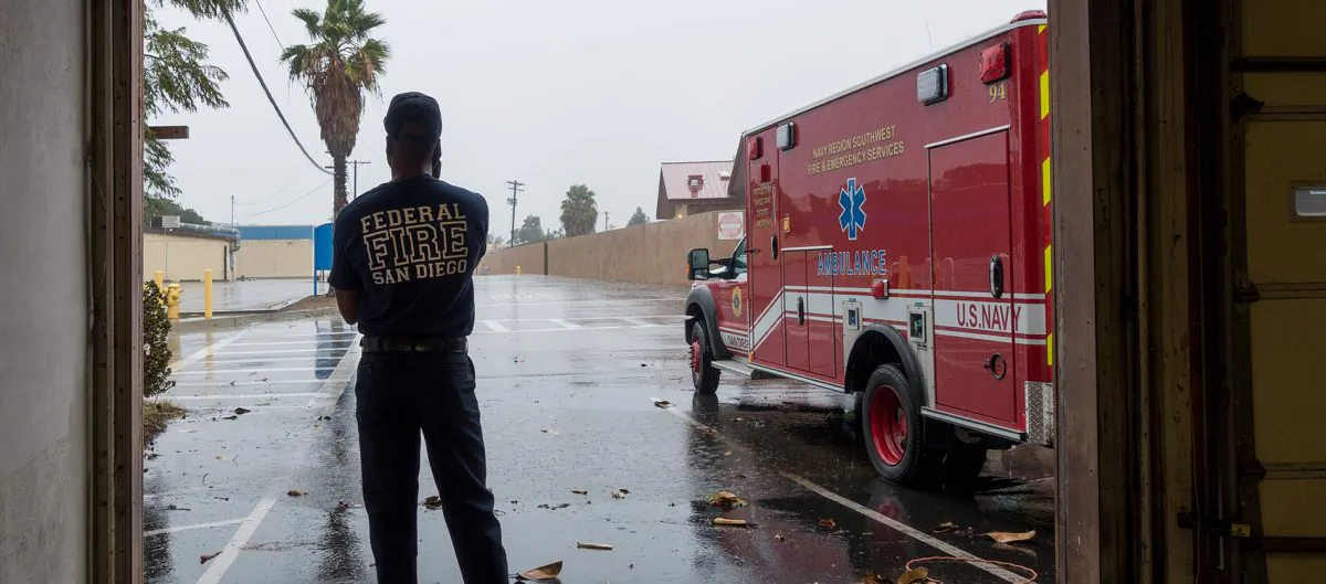 Firefighters and emergency medical provider are seen in this file photo. (Heidi de Marco/File Photo/KHN)