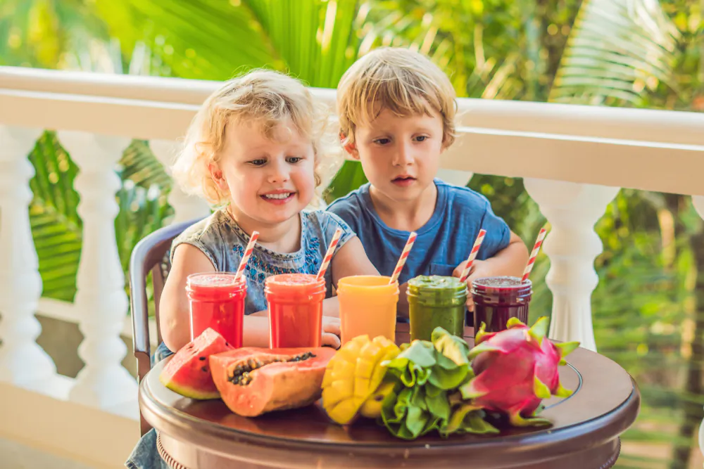 If it's a struggle to get your kids to drink enough water, a fruit smoothie is a great way to keep them hydrated without their even realizing it.