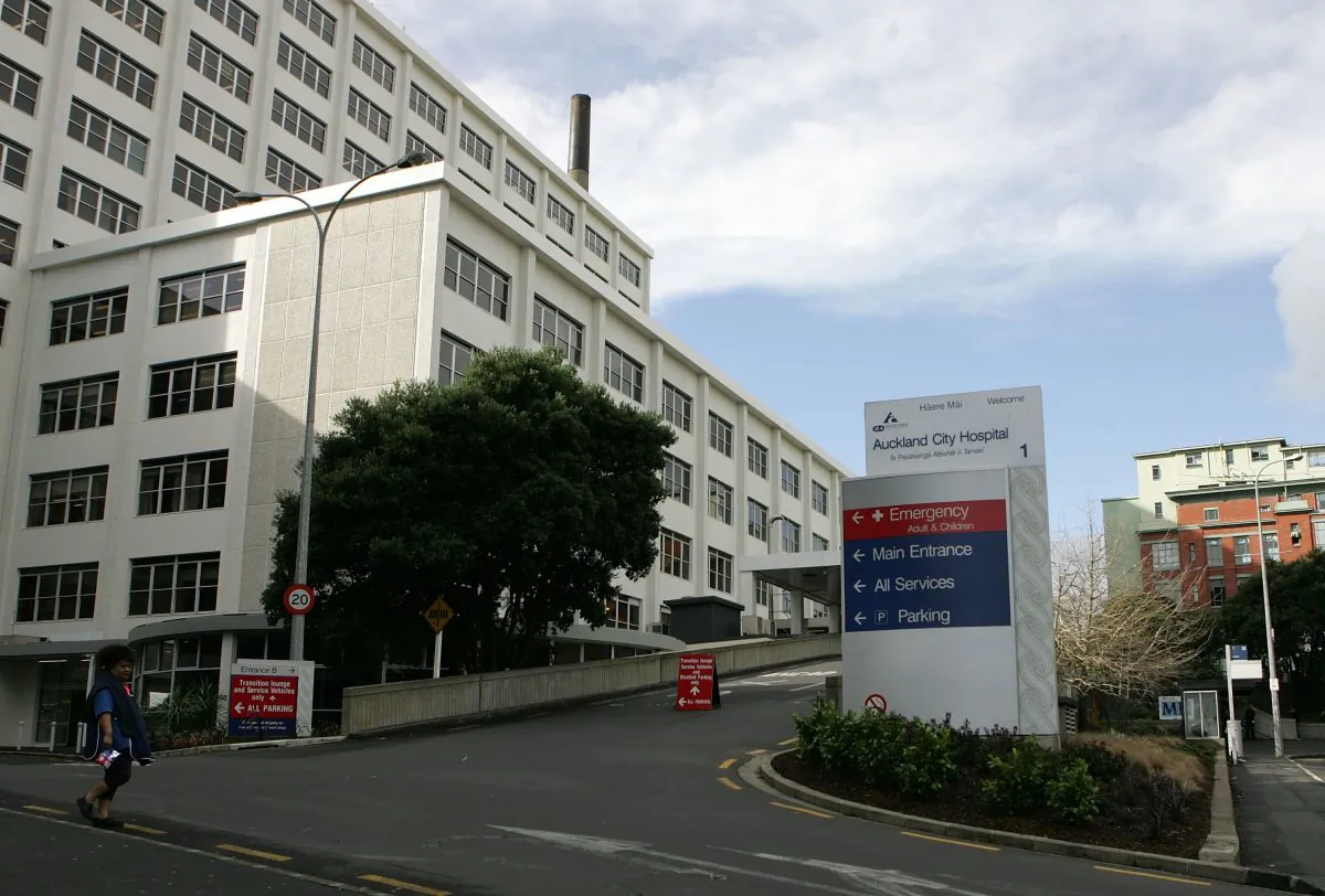 The entrance to Auckland Hospital. (Sandra Mu/Getty Images)