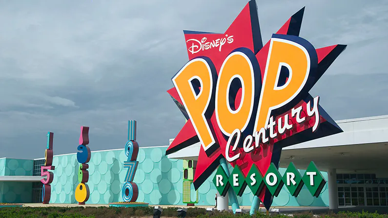 Disney’s Pop Century Resort is a theme hotel, based on pop icons from the 1950s to the 1990s. (Matt Stroshane/Getty Images)