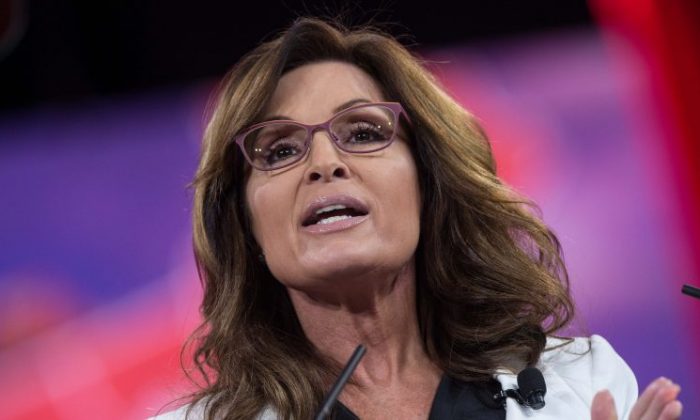 Former U.S. Republican vice presidential candidate Sarah Palin speaks at the annual Conservative Political Action Conference (CPAC) at National Harbor, Md., outside Washington, on Feb. 26, 2015. (Nicholas Kamm/AFP/Getty Images)