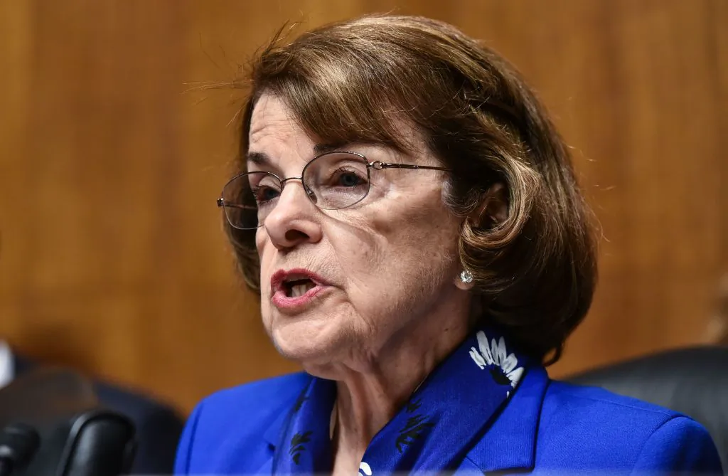 Senator Dianne Feinstein in the Dirksen Senate Office Building on Capitol Hill in Washington, D.C. on May 16, 2018. (MANDEL NGAN/AFP/Getty Images)