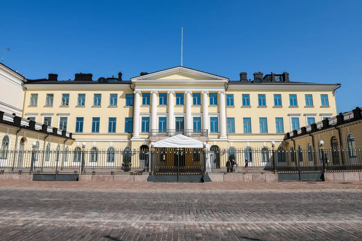 The Presidential Palace in Helsinki, Finland, on July 15, 2018. President Donald Trump and Russian leader Vladimir Putin will meet here on July 16. (Samira Bouaou/The Epoch Times)
