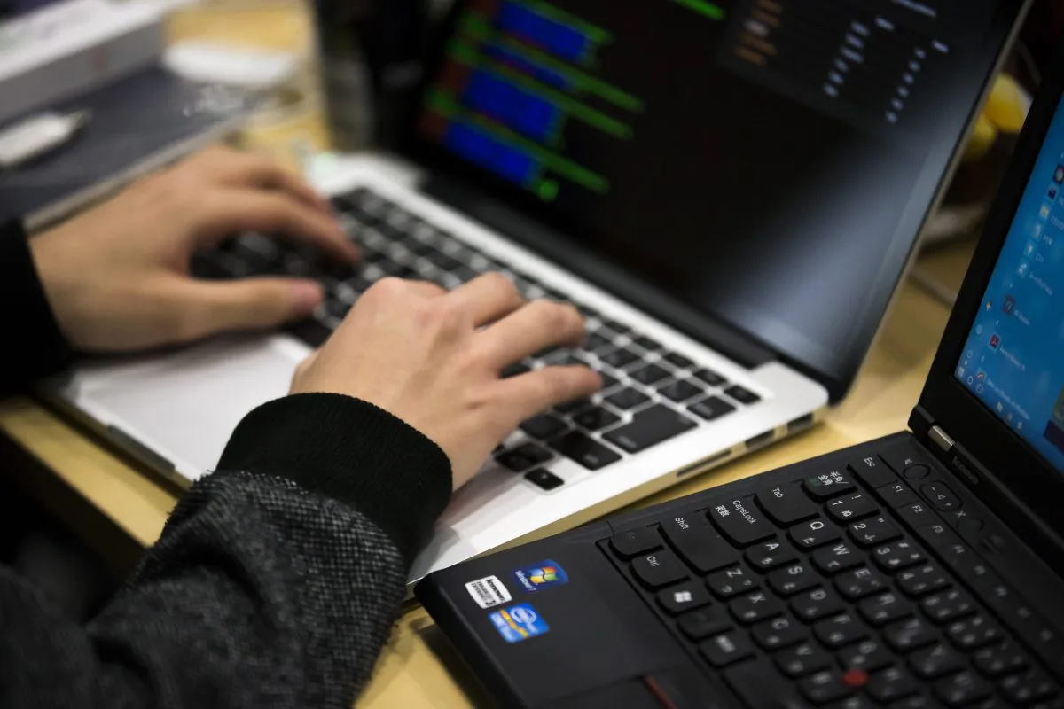 A participant takes part in Seccon 2016, an international cyber security contest, Jan. 28, 2017 in Tokyo. (Tomohiro Ohsumi/Getty Images)