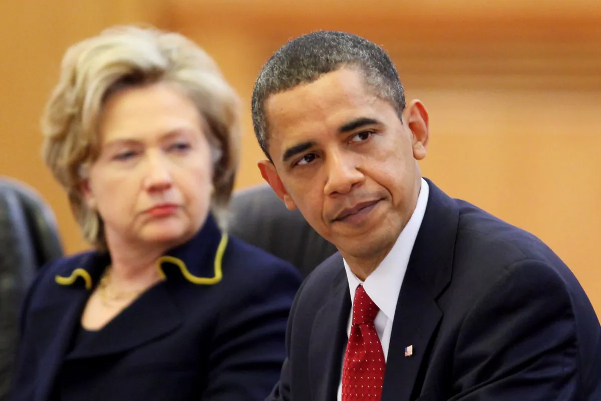Then-President Barack Obama and then-Secretary of State Hillary Clinton during a meeting in Beijing on Nov. 17, 2009. (Feng Li/Getty Images)