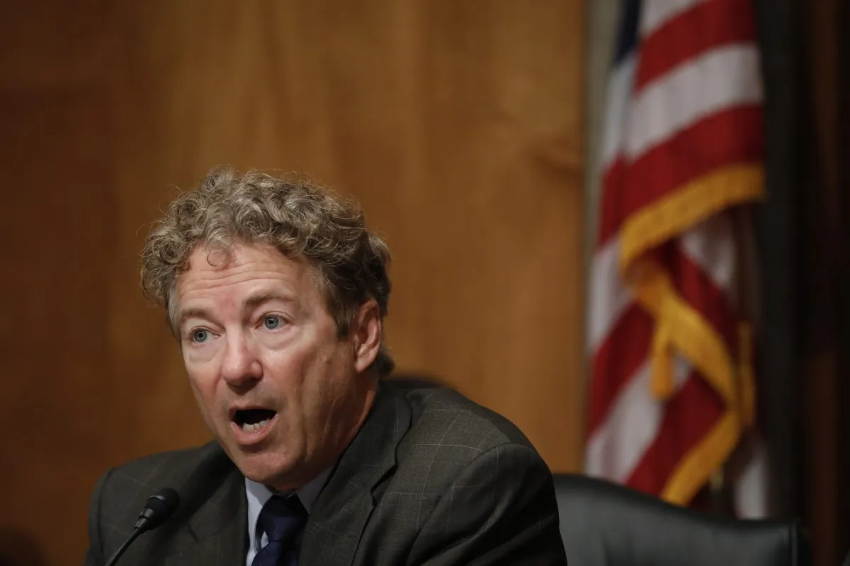 Sen. Rand Paul (R-Ky.) speaks during a hearing on June 6, 2018, on Capitol Hill in Washington. (Aaron P. Bernstein/Getty Images)
