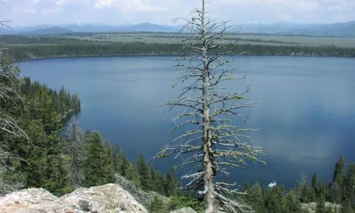 The fissure observed recently in the Grand Teton National Park has nothing to do with the Yellowstone Supervolcano, officials said. A view of Jenny Lake in Grand Teton National Park. (National Park Service)
