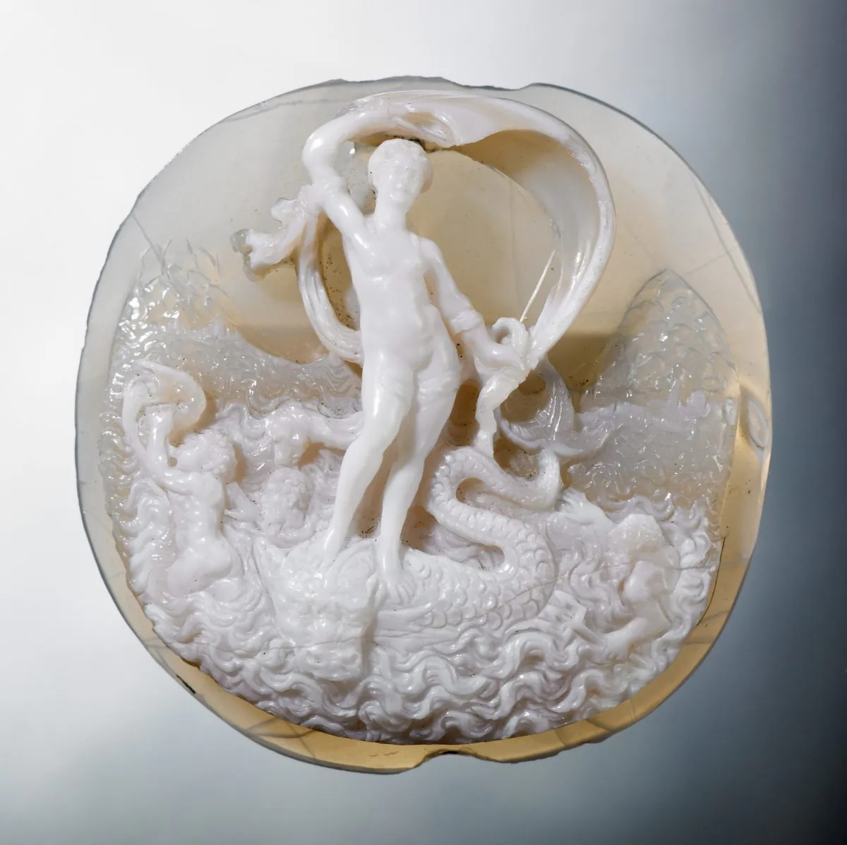 Cameo: “Venus Rising from the Waves,” 16th century. Agate. (Holburne Museum/TonyGilbert.co.uk)


