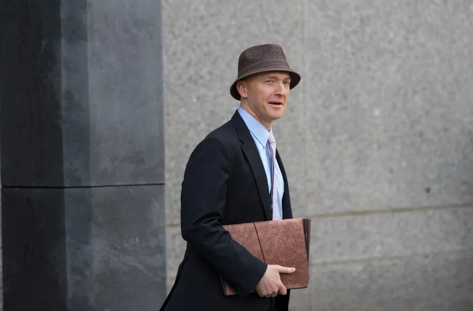 Carter Page arrives at the courthouse at the United States District Court Southern District of New York, April 16, 2018 in New York City. (Drew Angerer/Getty Images)