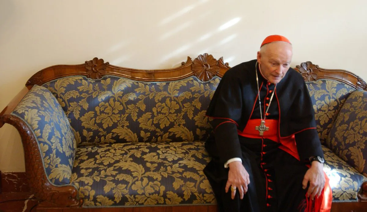 File photo of Cardinal Theodore McCarrick shown here at the North American College April 5, 2005, in Rome. (Marco Di Lauro/Getty Images)