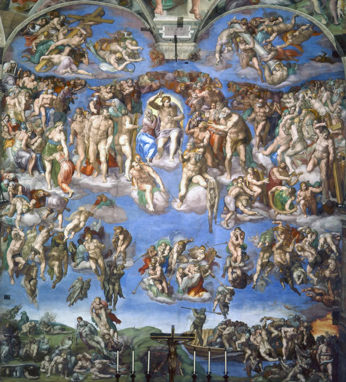 “The Last Judgment” by Michelangelo, in the Sistine Chapel, was inspired by Dante’s “Divine Comedy,” depicting the three realms of the afterlife: hell, purgatory, and heaven. (Public Domain)