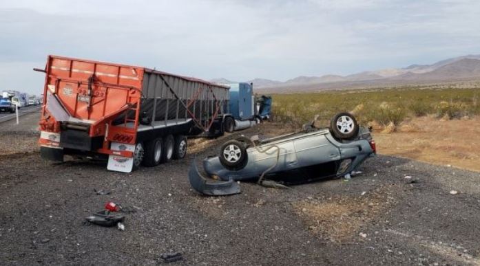 Accident on Nevada highway on July 18, 2018. (Nevada Highway Patrol)