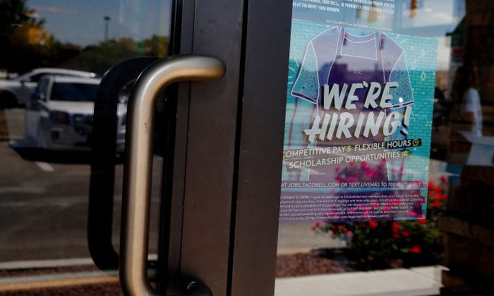 Taco Bell signage at Taco Bell Hiring Party on July 18, 2018 in Indianapolis, IN.  (Michael Hickey/Getty Images for Taco Bell)