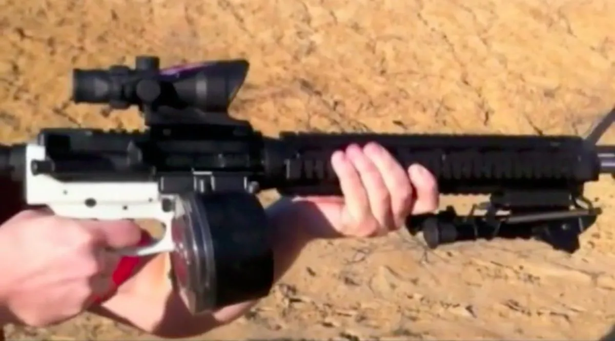 An AR-15 receiver created from a 3-D printer. (Courtesy of Defense Distributed via Reuters)