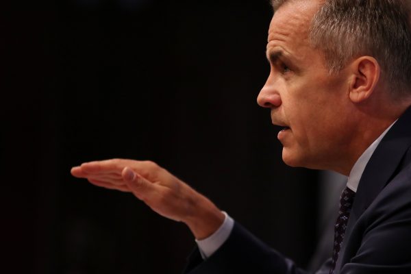 Bank of England Governor, Mark Carney, speaks during the central bank's quarterly Inflation Report press conference in London, Britain Aug. 2, 2018.