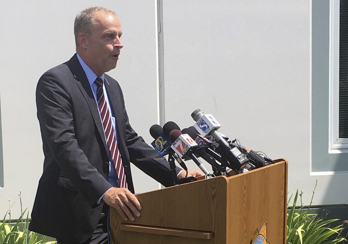 Kevin Winker of the Iowa Division of Criminal Investigation speaks about the disappearance of 20-year-old Iowa college student Mollie Tibbetts during a news conference Tuesday, July 31, 2018, in Montezuma, Iowa. Winker says investigators are pursuing every possible lead but haven't determined why Tibbetts went missing on July 18. (AP/Ryan J. Foley)