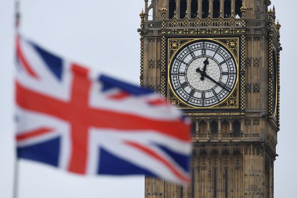 A Union flag flies near Big Ben,