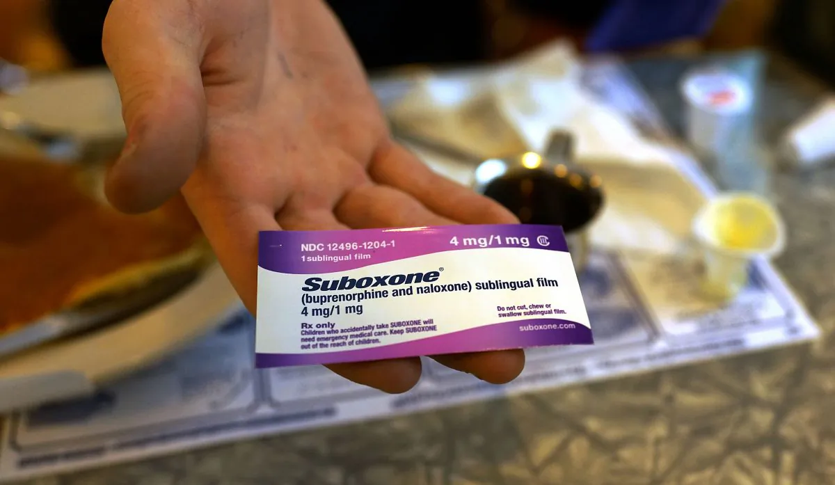 Suboxone is often used in place of methadone as a heroin substitute in programs providing maintenance treatment for opioid dependence. The drug is often sold in the form of a thin, dissolvable film. (Spencer Platt/Getty Images)
