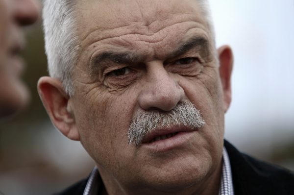 Greek public order minister Nikos Toskas attends a ceremony in Athens on March 31, 2018. (Panayiotis Tzamaros/InTime News via AP, file)