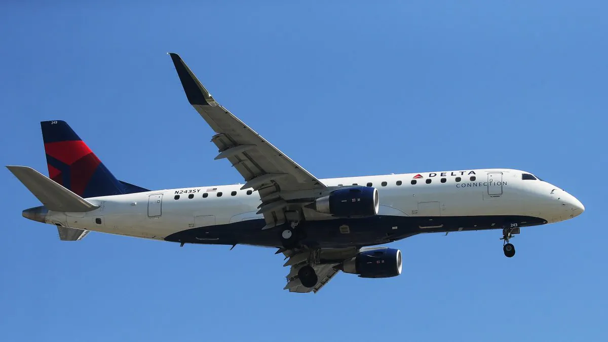 A Delta Airlines plane lands at Los Angeles International Airport in Los Angeles, on July 12, 2018. (Mario Tama/Getty Images)