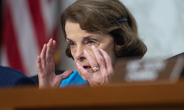 U.S. Sen. Dianne Feinstein (D-Calif.) speaks during a Senate Intelligence Committee confirmation hearing on Capitol Hill in Washington, DC, on July 25, 2018. (NICHOLAS KAMM/AFP/Getty Images)