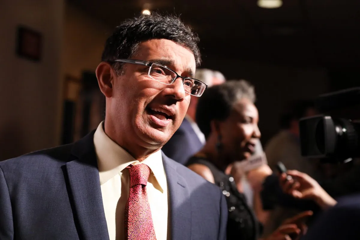 Filmmaker Dinesh D'Souza at the premiere of “Death of a Nation” in Washington on Aug. 1, 2018. (Samira Bouaou/The Epoch Times)