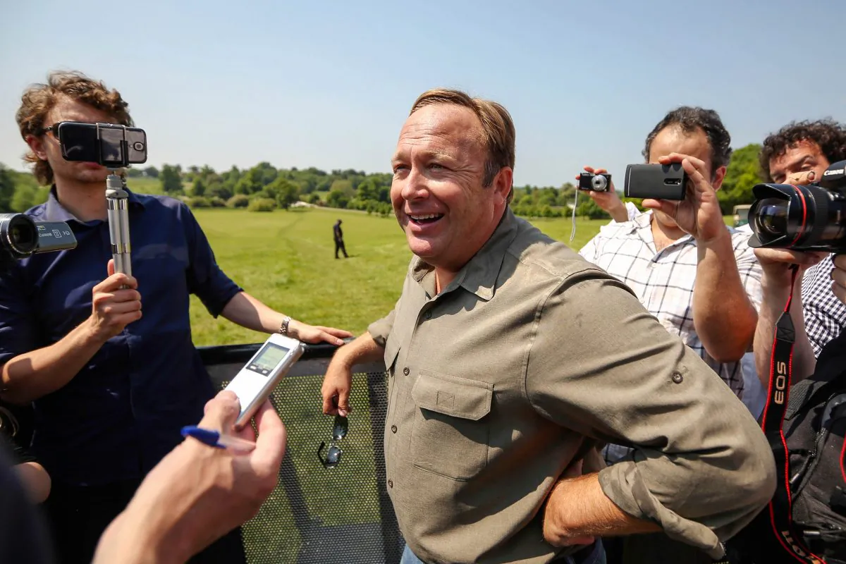 Alex Jones in Watford, England, on June 6, 2013. (Oli Scarff/Getty Images)