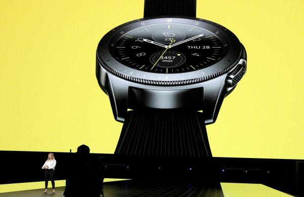 Samsung Galaxy Watch unveiled during a product launch event.