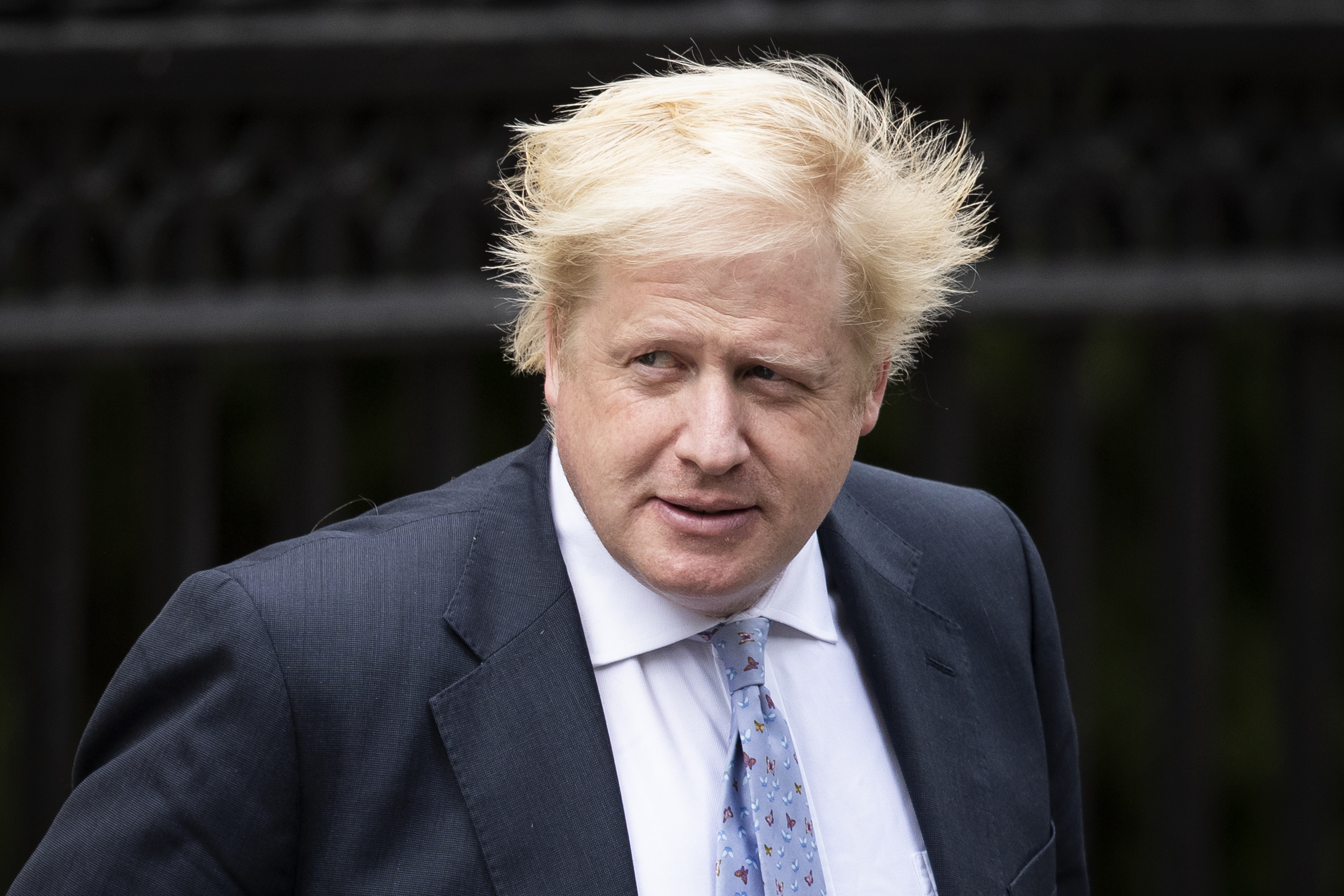 Politician Boris Johnson leaves his residence