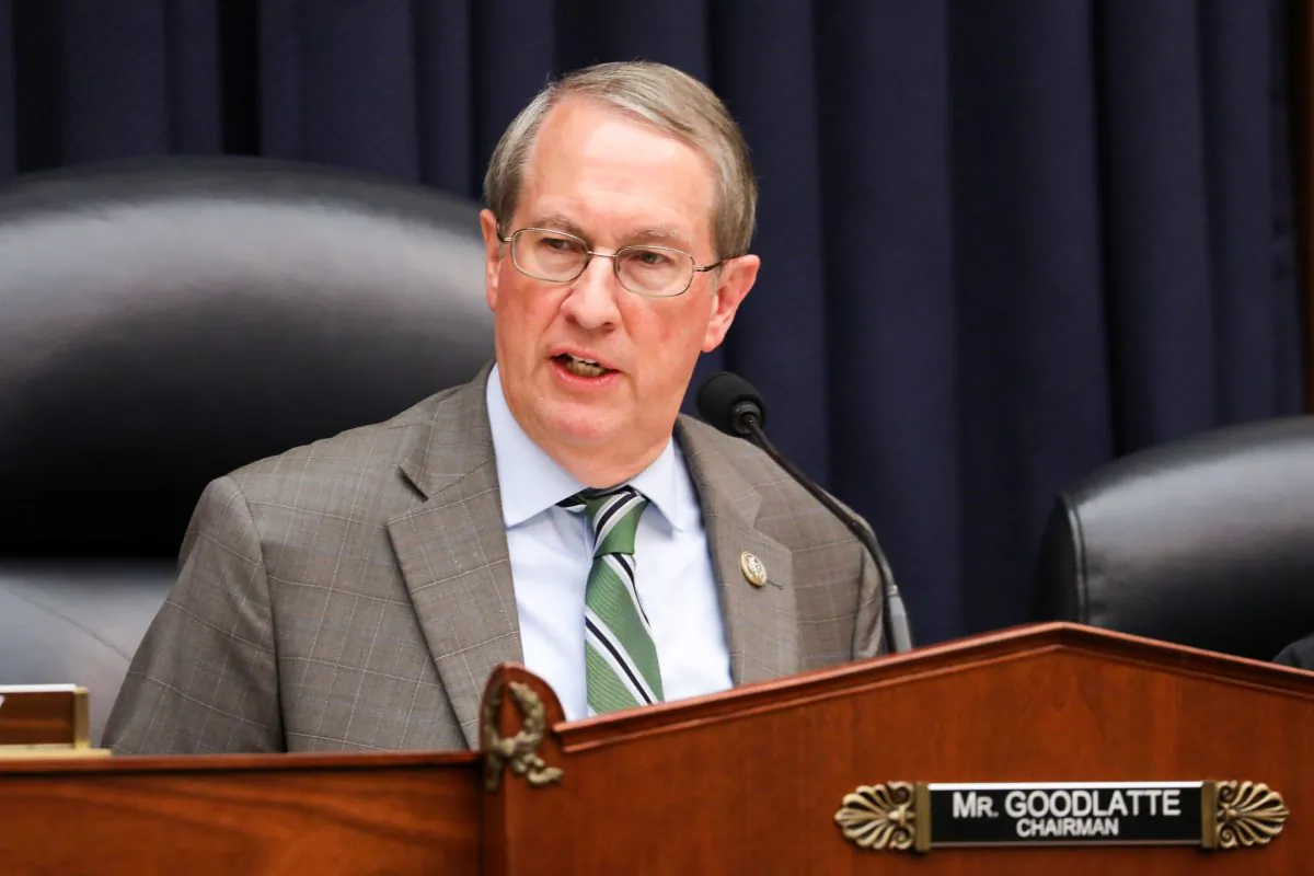Rep. Bob Goodlatte (R-Va.), Chair of the House Committee on the Judiciary  in Washington on July 12, 2018. (Samira Bouaou/The Epoch Times)