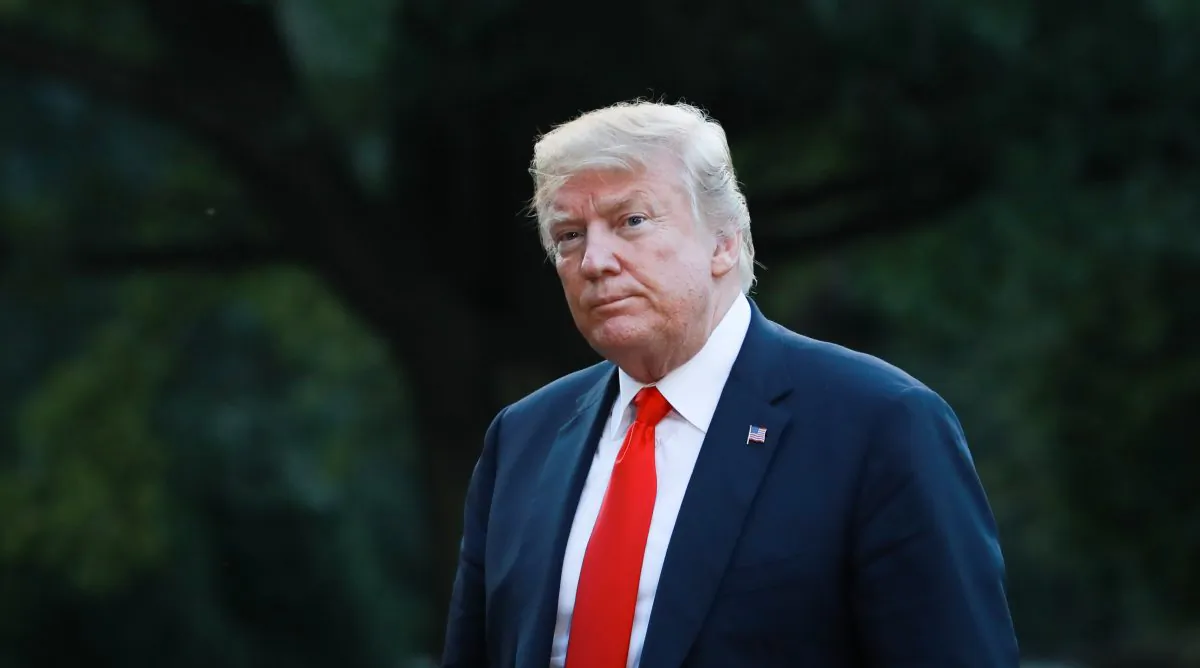 President Donald Trump returns at the White House in Washington on July 26, 2018. (Samira Bouaou/The Epoch Times)