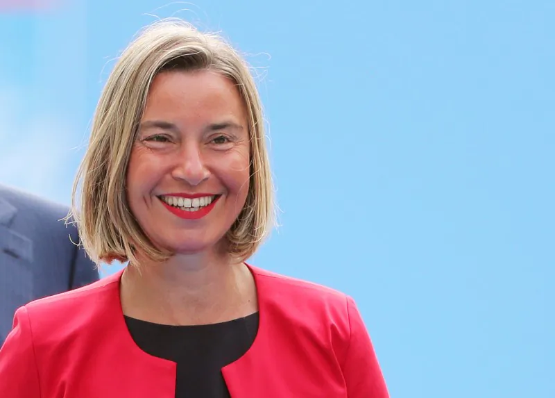 EU High Representative for Foreign Affairs and Security Policy Federica Mogherini arrives for NATO summit in Brussels, Belgium on July 12, 2018. (Tatyana Zenkovich/Pool via REUTERS)