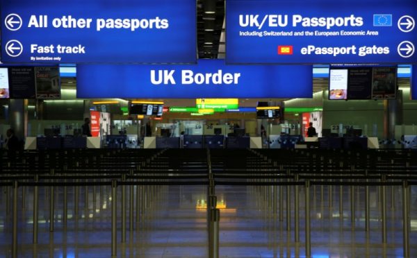 UK Border control in Terminal 2 at Heathrow Airport in London June 4, 2014. (Reuters/Neil Hall/File Photo)