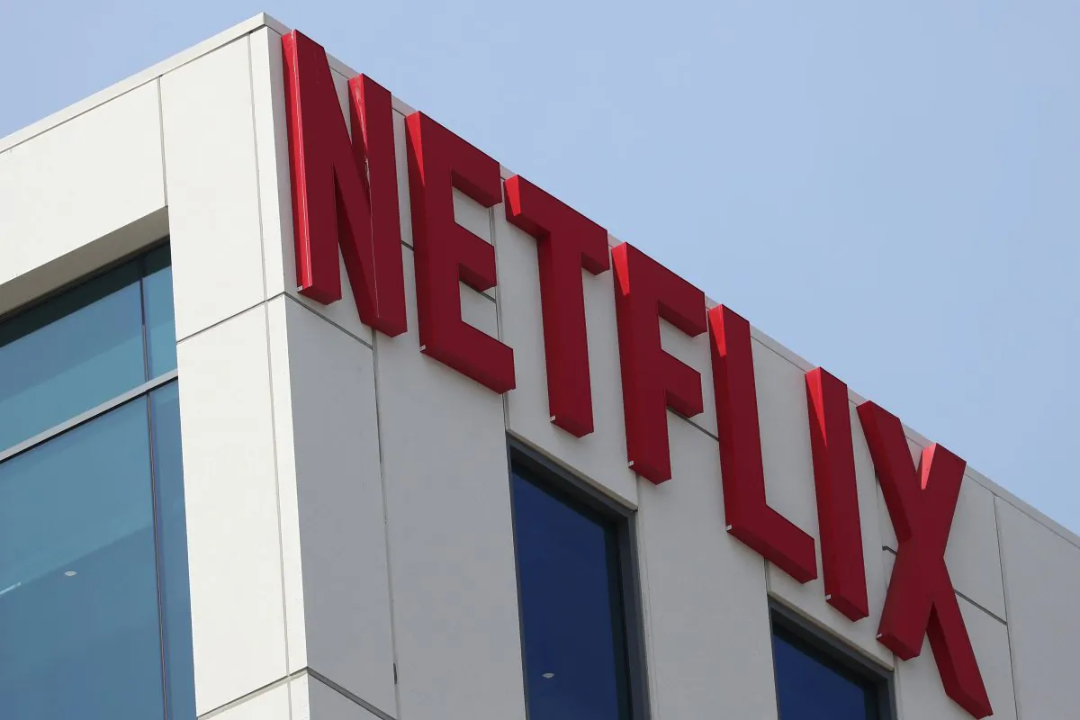 The Netflix logo is seen on its office in Hollywood, Los Angeles, California, on July 16, 2018. (Lucy Nicholson/Reuters)