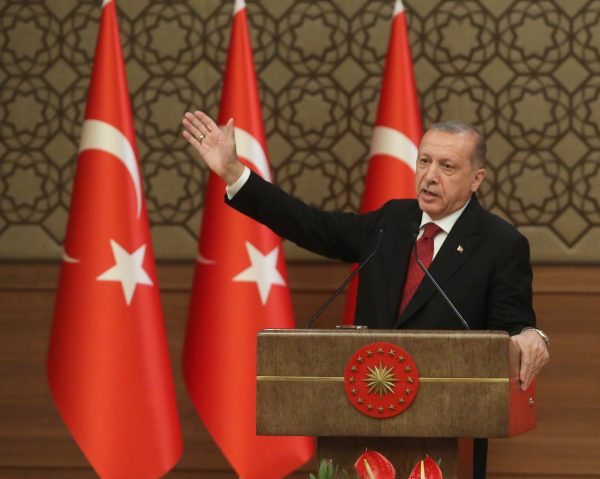 Turkey's President Tayyip Erdogan announces the new ministers of his cabinet