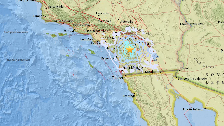 A magnitude 4.4 quake hit Southern California on Aug. 14, 2018. (USGS)