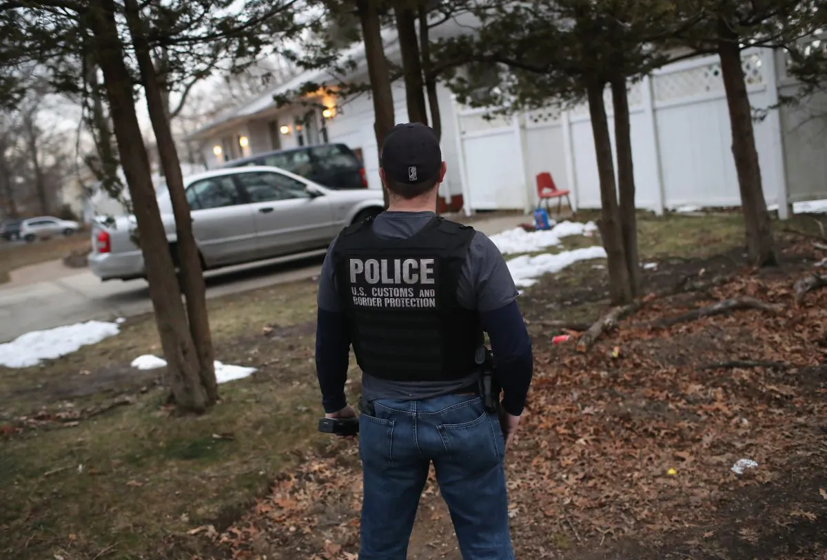 A Customs and Border Protection officer. (John Moore/Getty Images)