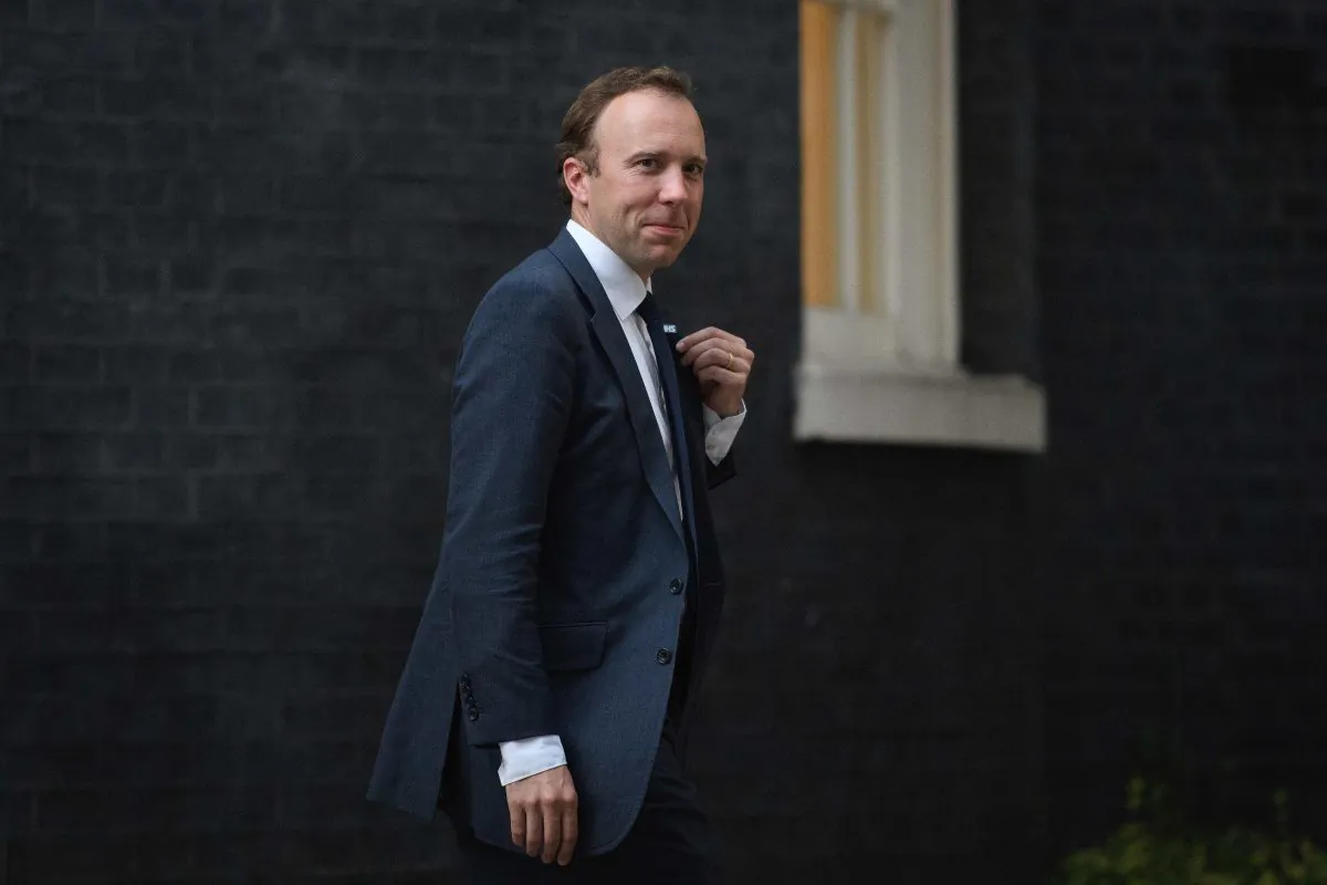 Health Secretary Matt Hancock leaves Number 10 Downing Street in London on July 9, 2018. (Leon Neal/Getty Images)
