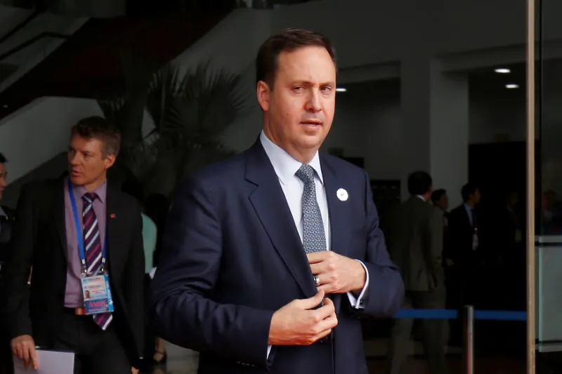File photo: Australia's Trade Minister Steven Ciobo leaves after the Trans-Pacific Partnership (TPP) talks during APEC Summit in Danang, Vietnam, November 9, 2017. (Reuters/Kham)