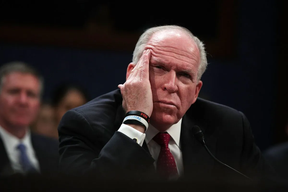 Former CIA Director John Brennan testifies before the House Permanent Select Committee on Intelligence on Capitol Hill on May 23, 2017. (Alex Wong/Getty Images)