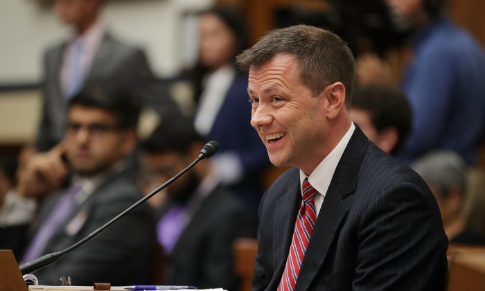 Deputy Assistant FBI Director Peter Strzok testifies before a joint committee hearing of the House Judiciary and Oversight and Government Reform committees in the Rayburn House Office Building on Capitol Hill in Washington on July 12, 2018. (Chip Somodevilla/Getty Images)