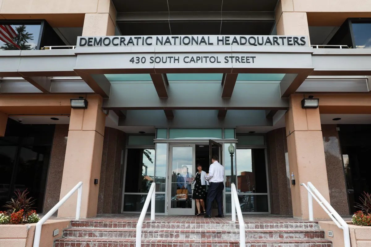 The Democratic National Headquarters building in Washington on July 11, 2018. (Samira Bouaou/The Epoch Times)