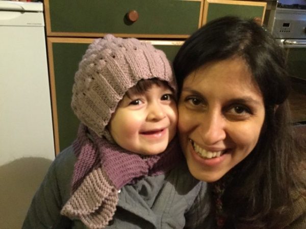 Nazanin Zaghari-Ratcliffe and her daughter Gabriella pose for a photo in London on Feb. 7, 2016.
