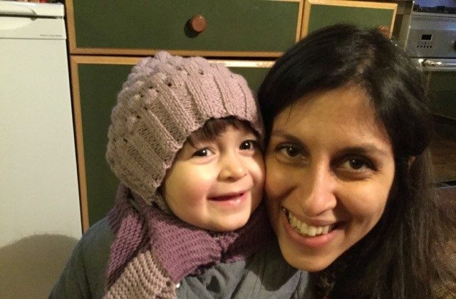 Nazanin Zaghari-Ratcliffe and her daughter Gabriella pose for a photo in London on Feb. 7, 2016.